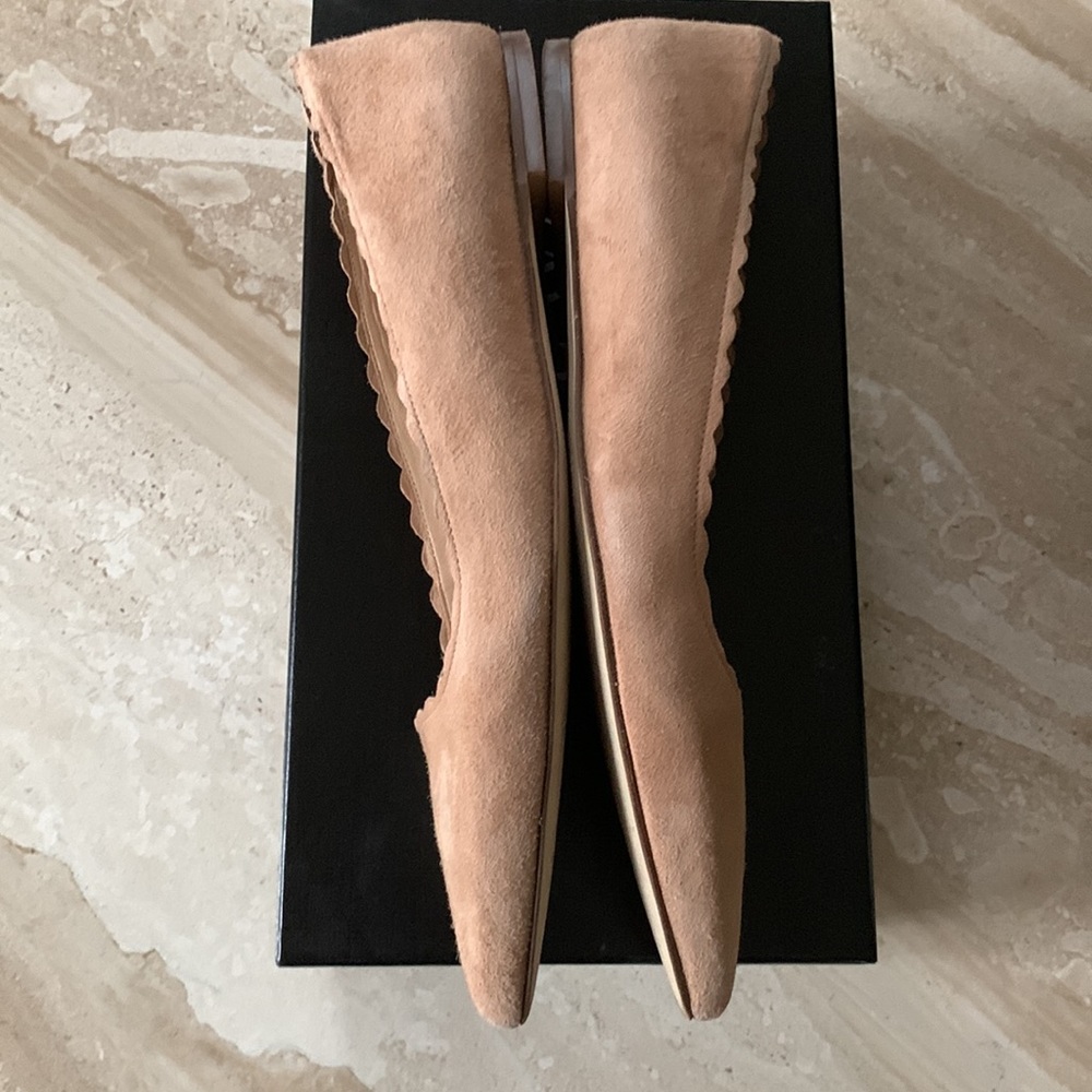 J Crew Harper Scalloped Suede Flats Size 7 - Picture 5 of 7
